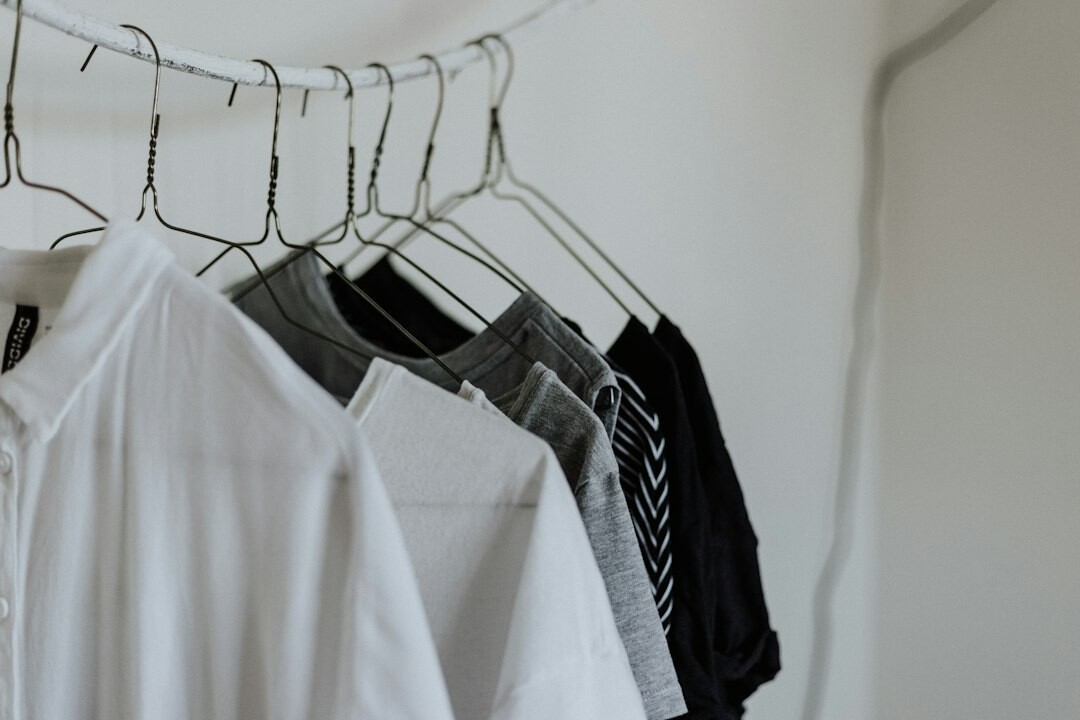 organized closet with clothes