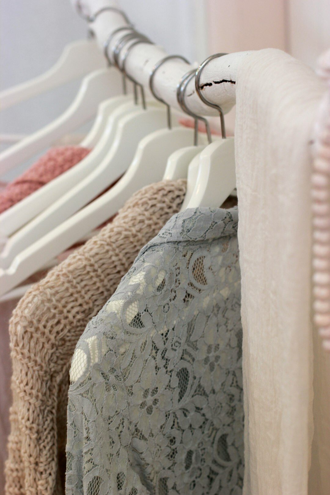 organized closet with clothes